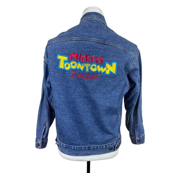 International Denim Vintage Mickeys Toontown Disneyland Denim Jacket Unisex M - Picture 1 of 10